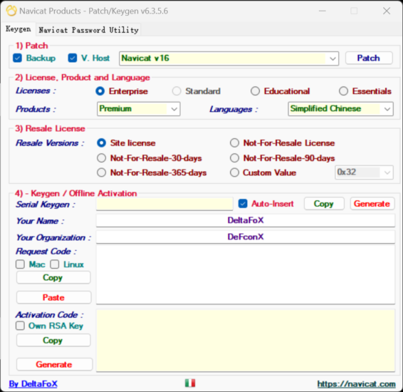 Navicat Keygen Patch v6.3.5.6 DFoX 注册机解锁文件-xn--mkro2sf1o.com