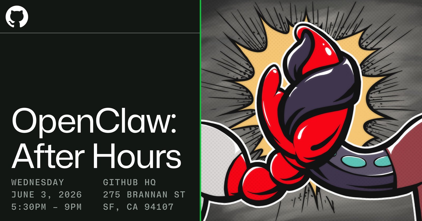 📱 GitHub 将于 6 月在旧金山总部举办 OpenClaw