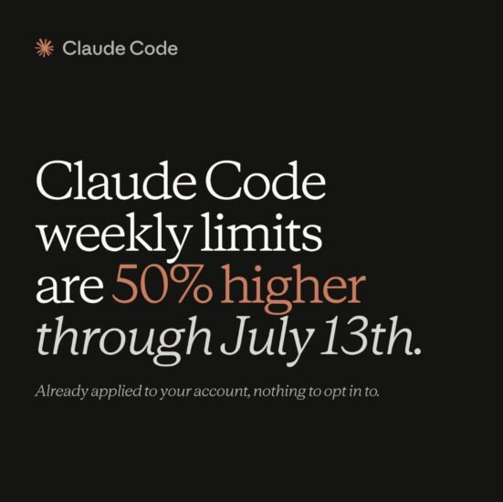 Claude Code 每周限额临时提高 50%-xn--mkro2sf1o.com
