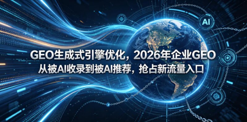 GEO生成式引擎优化，2026年企业GEO从被AI收录到被AI推荐，抢占新流量入口 - xn-mkro2sf1o.com-xn--mkro2sf1o.com