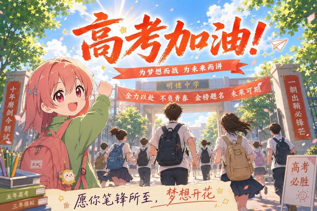 愿不负寒窗，不负热爱；笔锋所至，梦想开花。