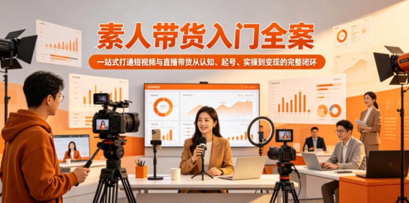 素人带货入门全案，一站式打通短视频与直播带货从认知、起号、实操到变现的完整闭环-xn--mkro2sf1o.com