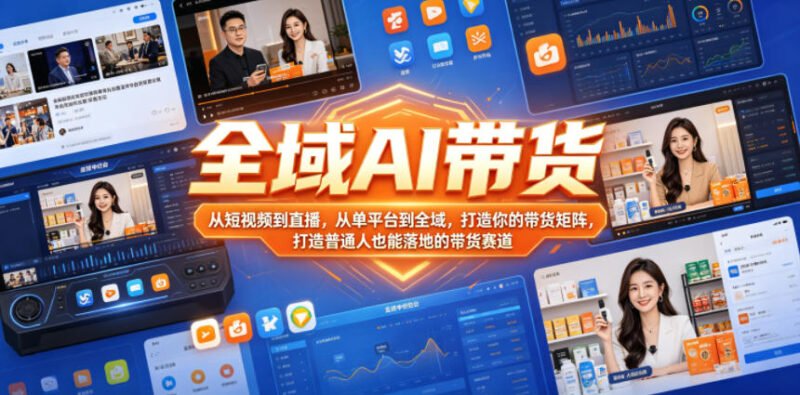 全域AI带货,从短视频到直播,从单平台到全域,打造你的带货矩阵,打造普通人也能落地的带货赛道(0610更新) - xn-mkro2sf1o.com-xn--mkro2sf1o.com