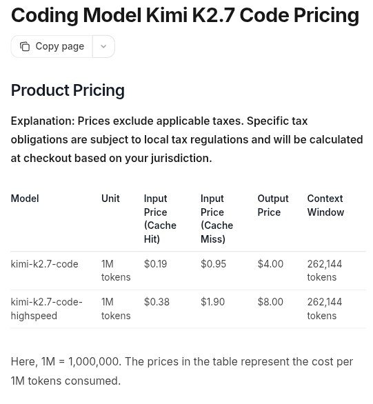 Kimi 推出 K2.7 Code 高速模式,编程任务提速 6 倍