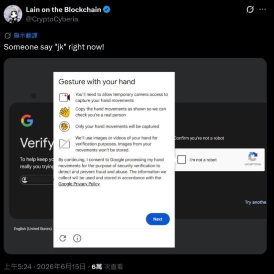 🐶 谷歌测试新版 reCAPTCHA：需对摄像头挥手验证-xn--mkro2sf1o.com
