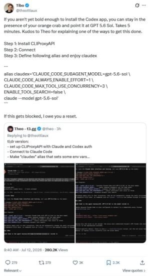 🤖 Codex 负责人教“橙色螃蟹”(Claude)用户用 CPA - xn-mkro2sf1o.com-xn--mkro2sf1o.com