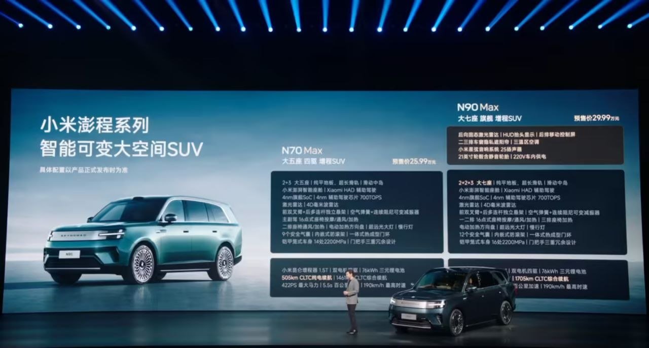 🚘 小米澎程预售价公布