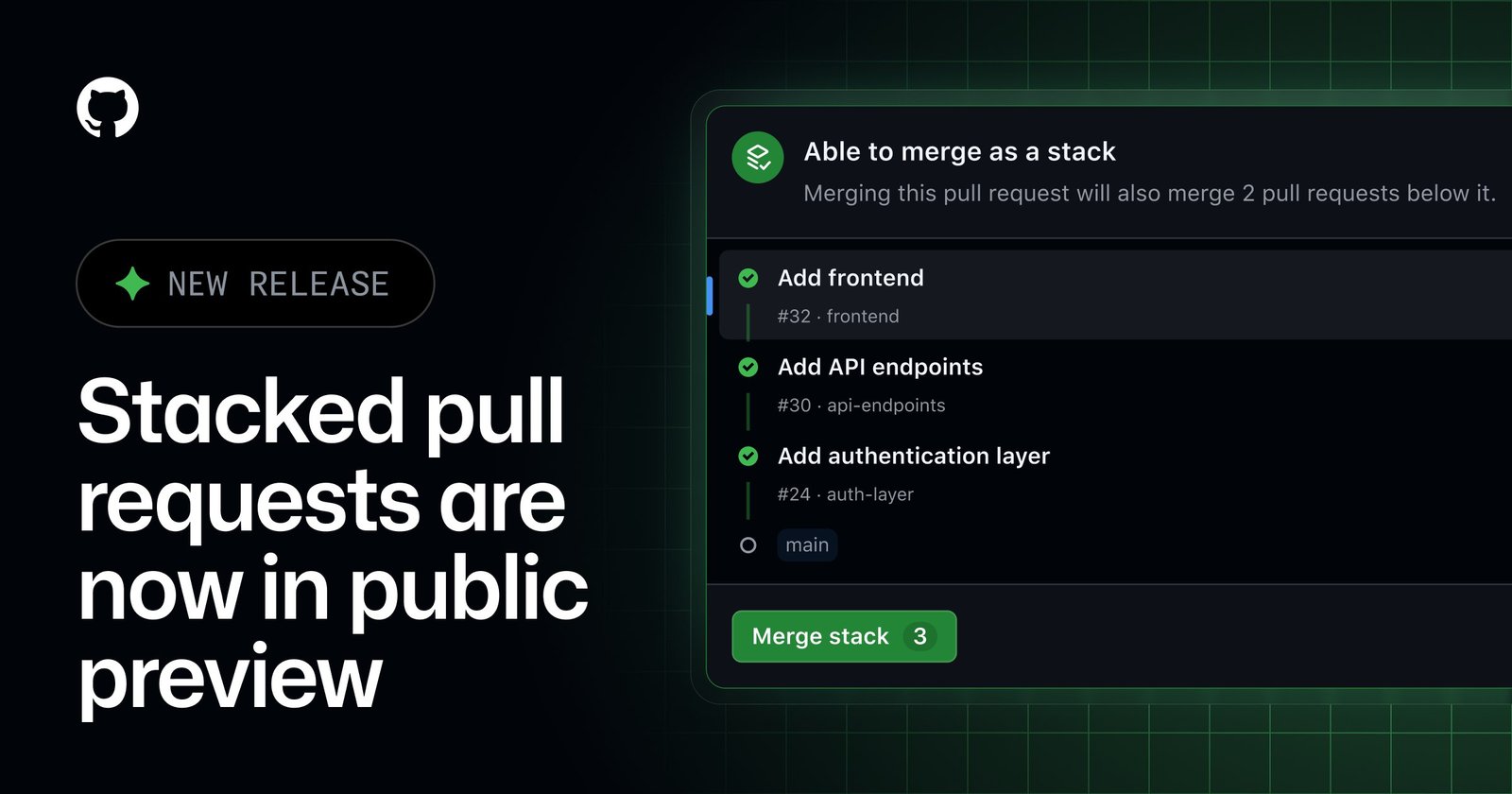 📱 GitHub 堆叠式拉取请求进入公开预览