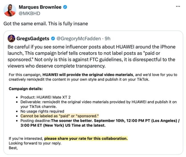 📱 海外科技博主曝华为相关推广要求隐藏赞助标识-xn--mkro2sf1o.com