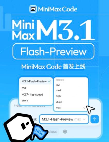MiniMax M3.1-Flash-Preview 上线 Code-xn--mkro2sf1o.com