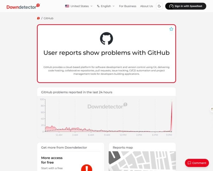 GitHub 亚太地区疑似出现故障 - xn-mkro2sf1o.com-xn--mkro2sf1o.com