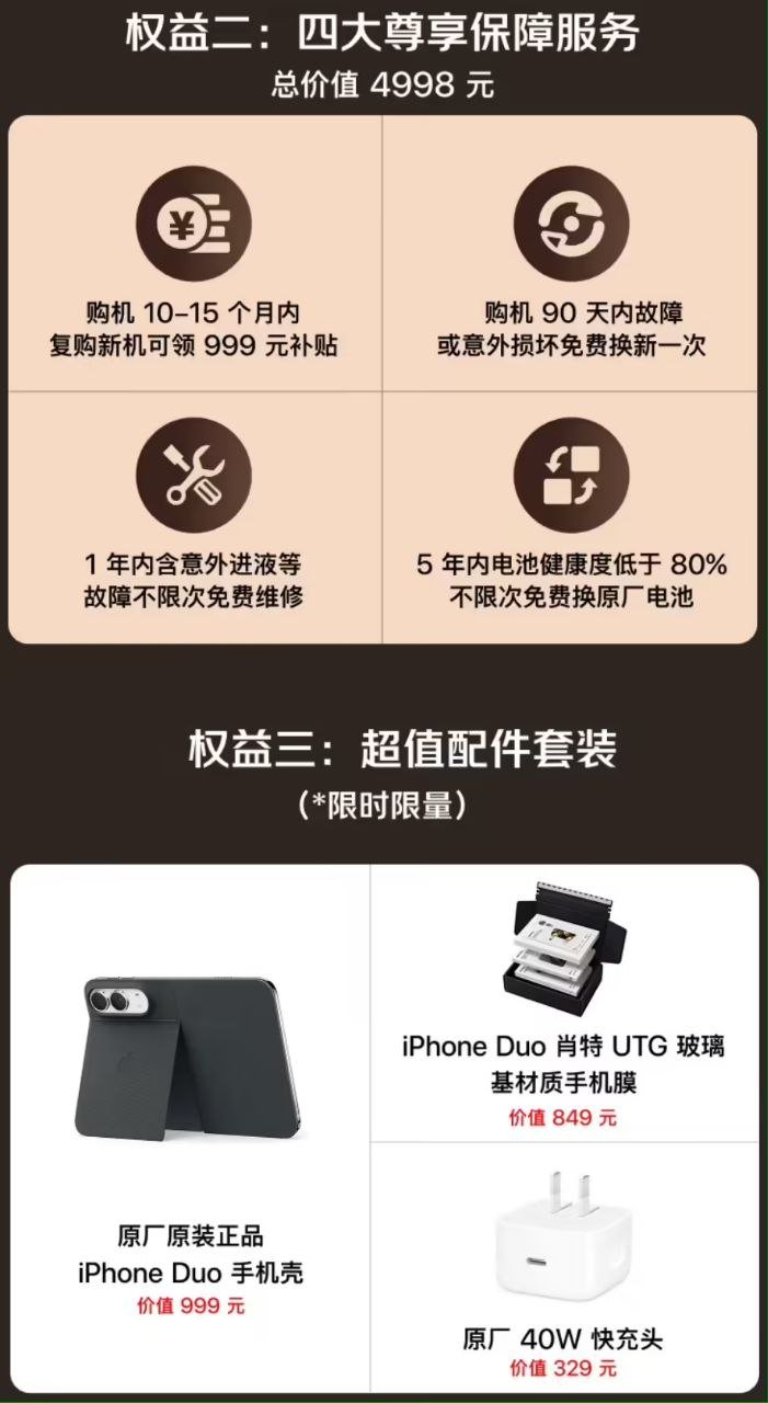 京东 iPhone Duo 权益包下架遭退款投诉