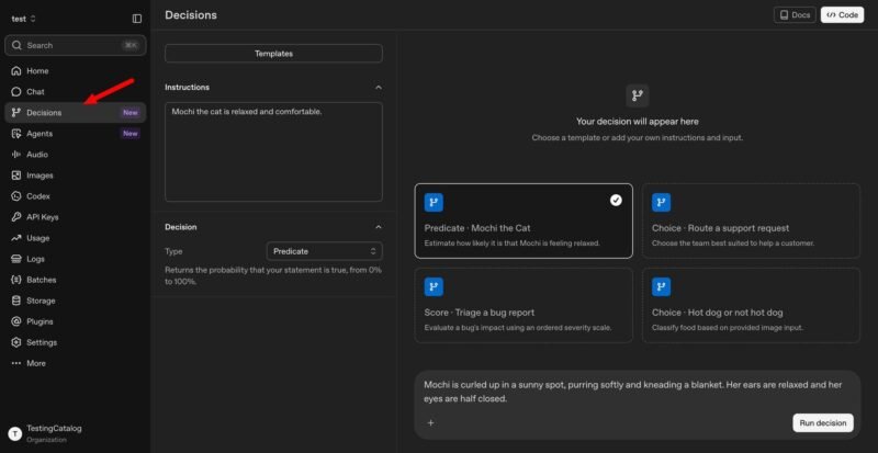 OpenAI 上线 Decisions API 测试区 - xn-mkro2sf1o.com-xn--mkro2sf1o.com
